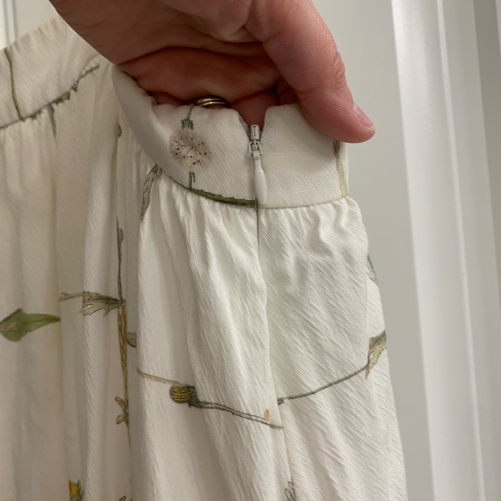 Anthropologie Sancia floral dandelion Cream Midi Dress - Picture 3 of 7